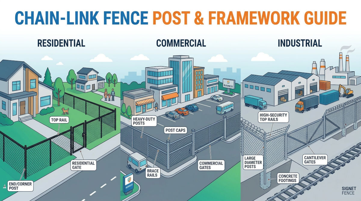 Signet Fence Chain Link Fence Post & Framework Guide